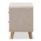 Baxton Studio Jonesy Mid-Century Beige Linen Upholstered 2-Drawer Nightstand 135-7289 - alternate 7